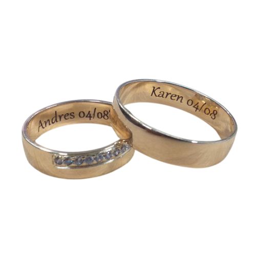 Grabado en Anillos de matrimonio